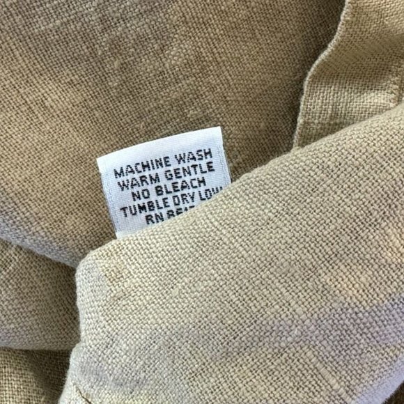Bryn Walker Heavy Linen Jacket Women S EUC Button-Up Long Sleeve High Neck Beige - Picture 12 of 12